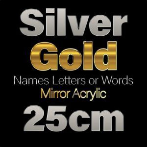 Gold or Silver Names 25cm High