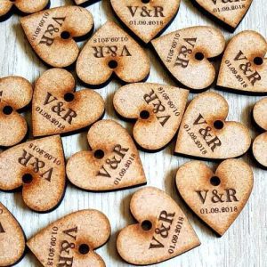 Hart Engraved 5cm (per 10)