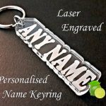 Laser Cut Acrylic Laser Engraved Key Chain