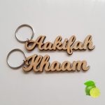 Laser Cut MDF Wood Key Chain