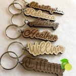 Laser Cut Wooden Names Key Chain