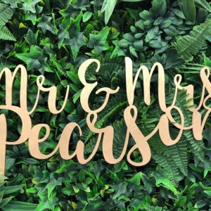 Wooden Name Backdrop