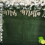 Wooden Name Backdrop