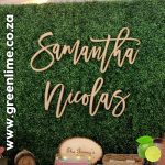 Wooden Name Backdrop