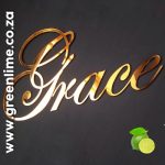 Mirror Gold Name Plaque 20cm