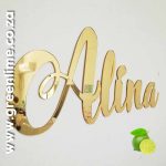 Mirror Gold Name Plaque 30cm