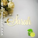 Mirror Gold Name Plaque 60cm