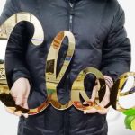 Mirror Gold Name Plaque 70cm