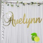Mirror Gold Name Plaque 90cm