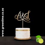 Initials Cake Topper