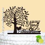 Personalized Wedding Cake Topper Tree