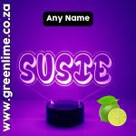LED Base Name Light Engraved