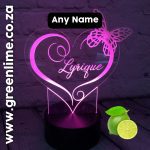 LED Base Name Light Engraved