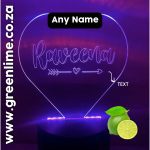 LED Base Name Light Engraved