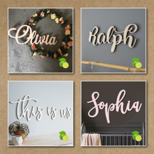Large Wooden Names